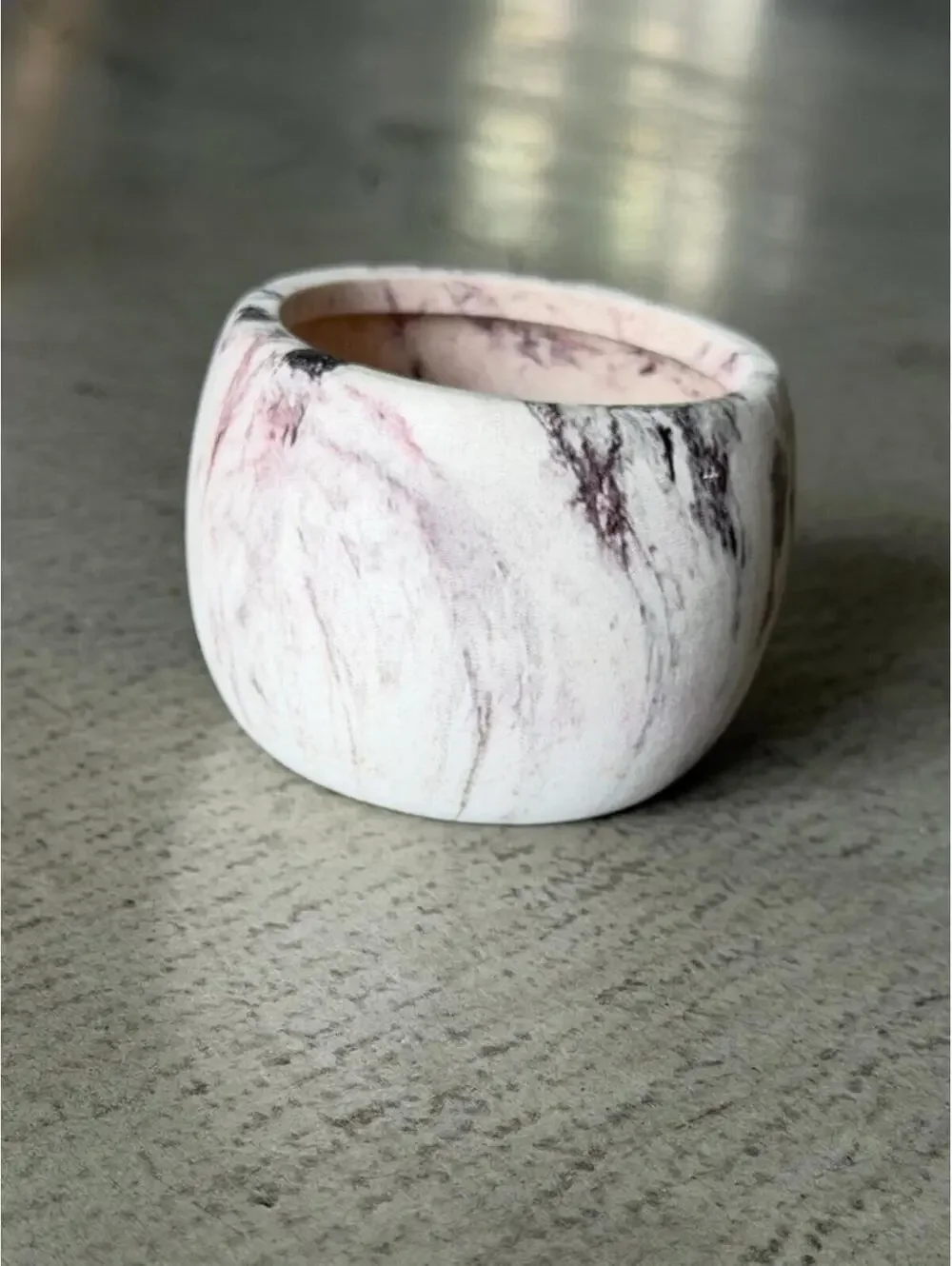 Mini Marble Planter / Ceramic Pot / Neutral Decor